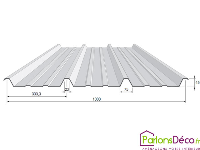 tole bac acier dimension