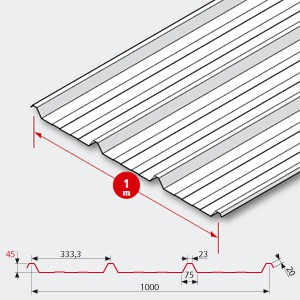 tole bac acier profil 850