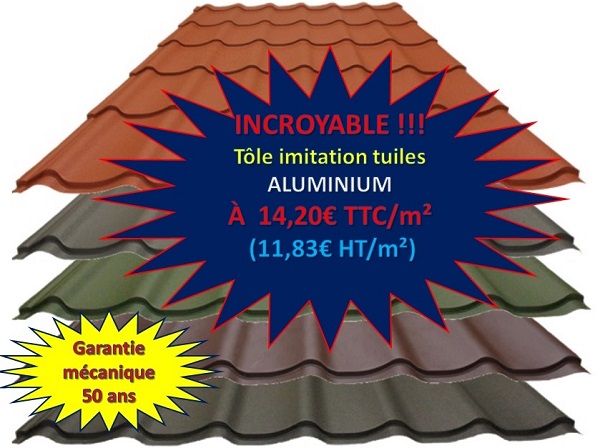tole imitation tuile 4m