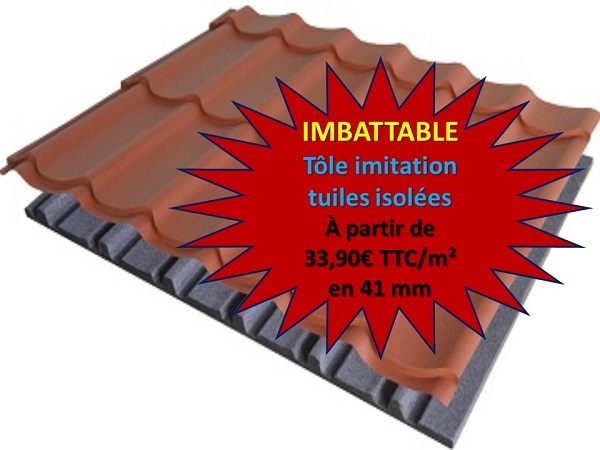 tole imitation tuile polyester